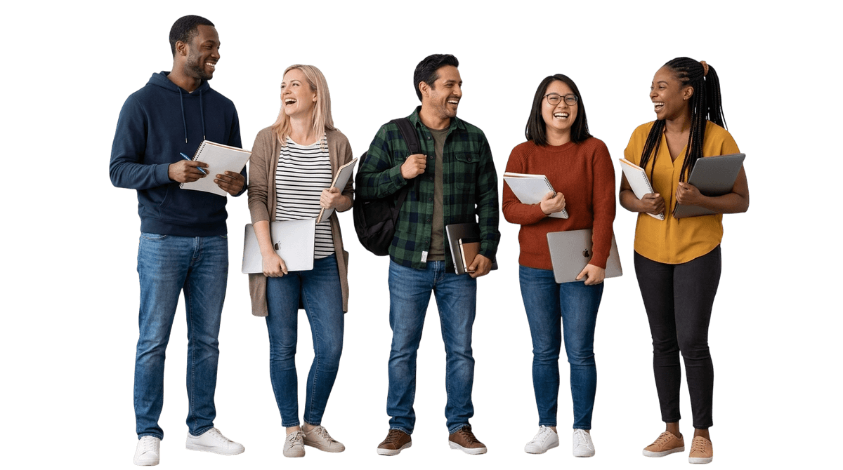 Diverse group of learners on the Kulturah platform